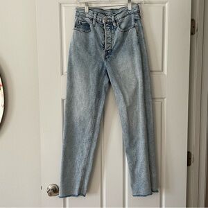 Old Navy Women’s High Rise Ankle Length Straight Jeans with Button Fly, size 4